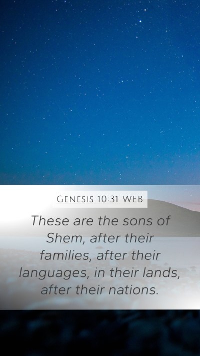 Genesis 10:31 WEB Bible Verse Image