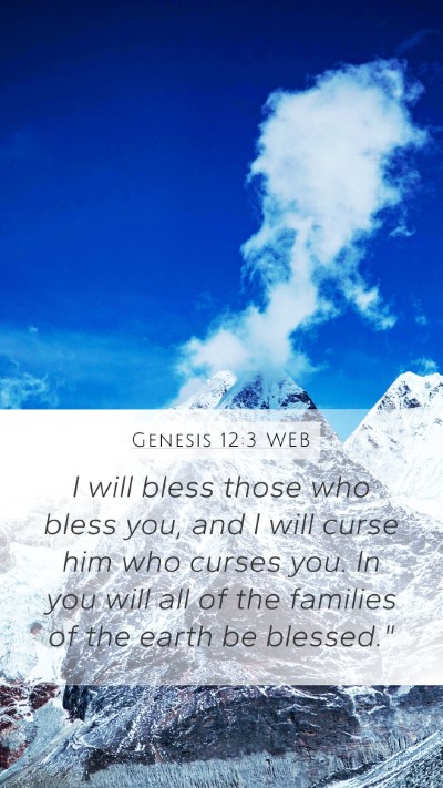 Genesis 12:3 WEB Bible Verse Image