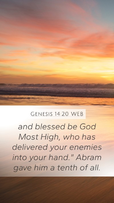 Genesis 14:20 WEB Bible Verse Image