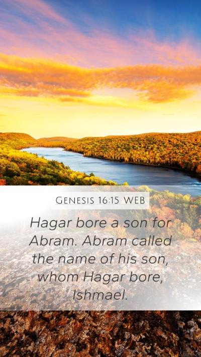 Genesis 16:15 WEB Bible Verse Image