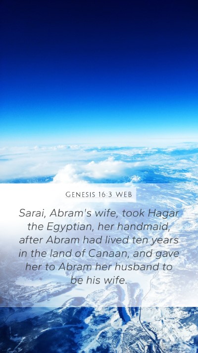 Genesis 16:3 WEB Bible Verse Image