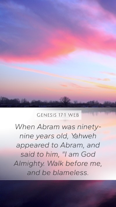 Genesis 17:1 WEB Bible Verse Image