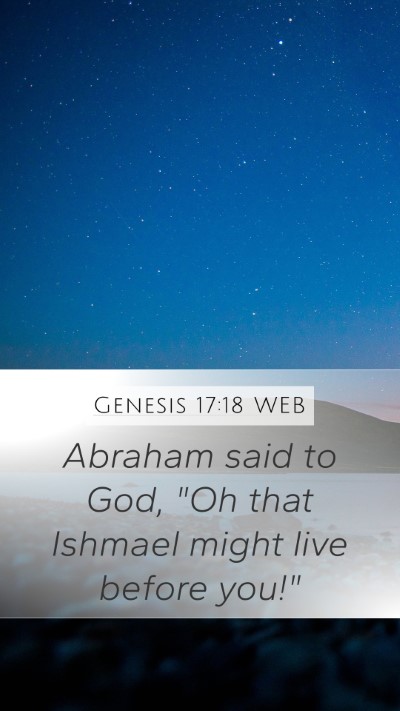 Genesis 17:18 WEB Bible Verse Image