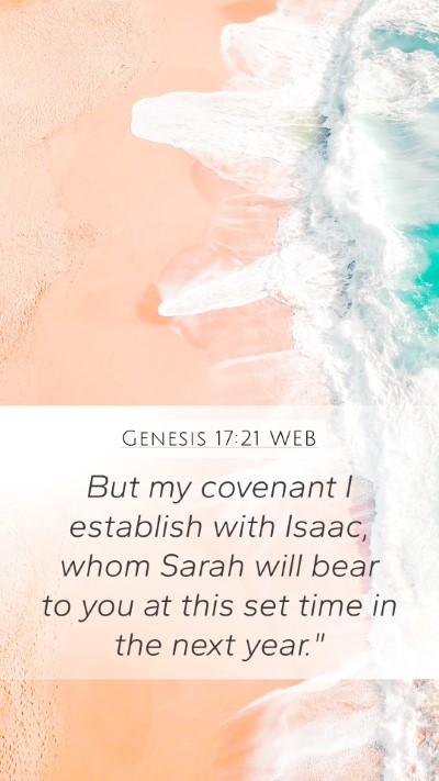 Genesis 17:21 WEB Bible Verse Image