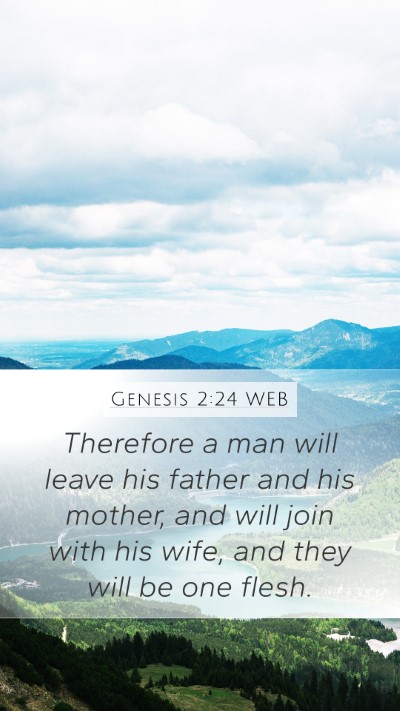 Genesis 2:24 WEB Bible Verse Image