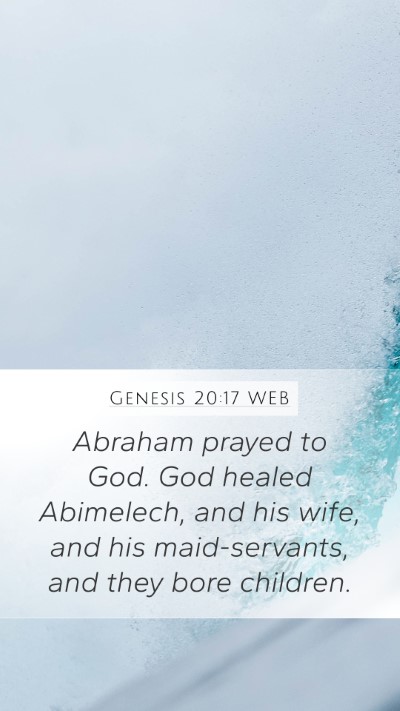 Genesis 20:17 WEB Bible Verse Image
