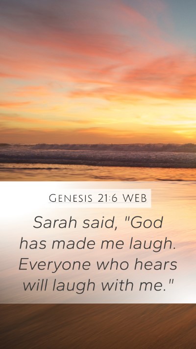 Genesis 21:6 WEB Bible Verse Image