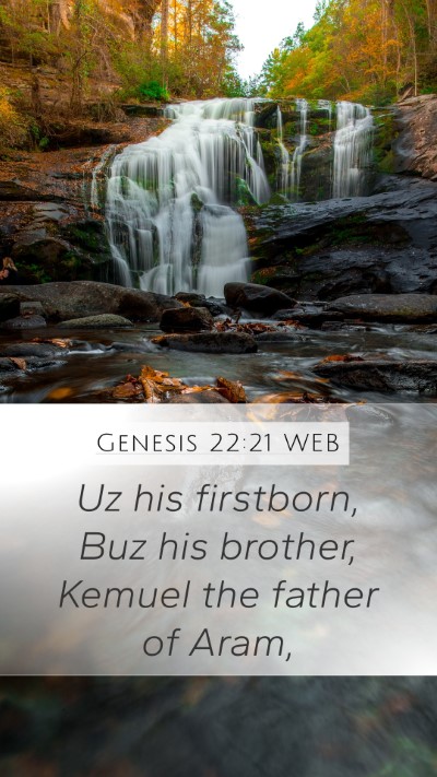 Genesis 22:21 WEB Bible Verse Image