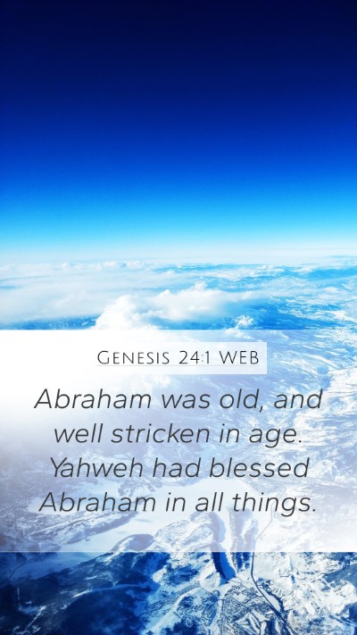 Genesis 24:1 WEB Bible Verse Image
