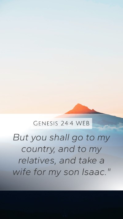 Genesis 24:4 WEB Bible Verse Image
