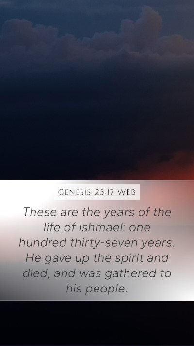 Genesis 25:17 WEB Bible Verse Image