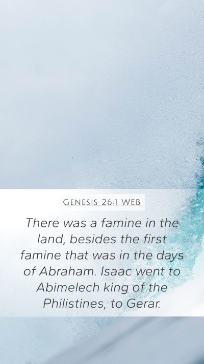 Genesis 26:1 WEB Bible Verse Image