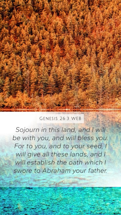 Genesis 26:3 WEB Bible Verse Image