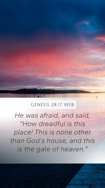 Genesis 28:17 WEB Bible Verse Image