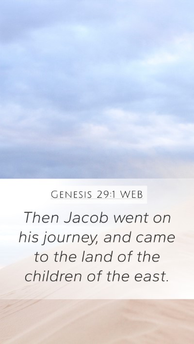 Genesis 29:1 WEB Bible Verse Image