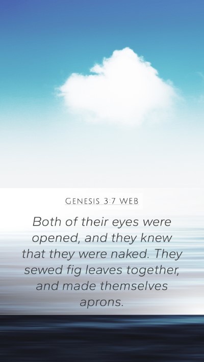 Genesis 3:7 WEB Bible Verse Image