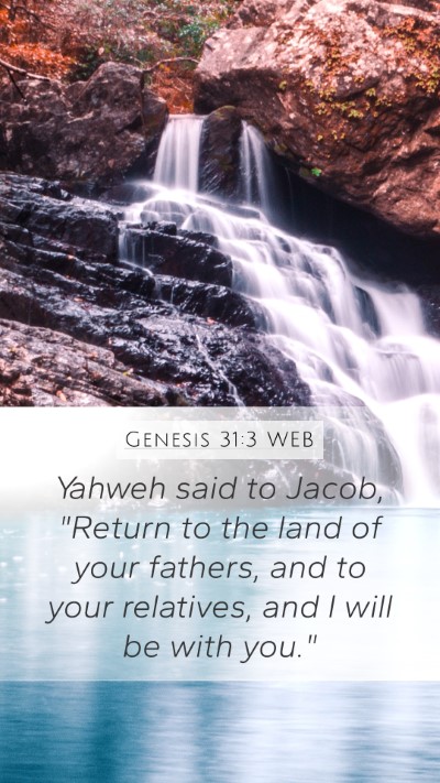 Genesis 31:3 WEB Bible Verse Image