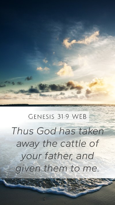 Genesis 31:9 WEB Bible Verse Image