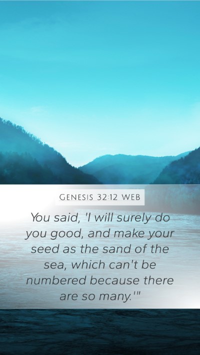Genesis 32:12 WEB Bible Verse Image