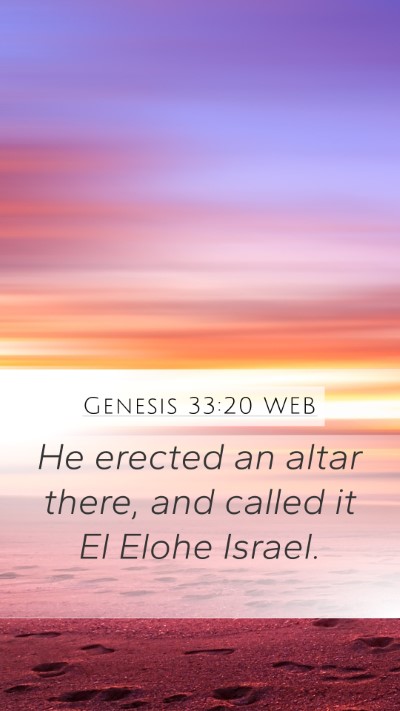 Genesis 33:20 WEB Bible Verse Image