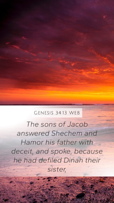 Genesis 34:13 WEB Bible Verse Image