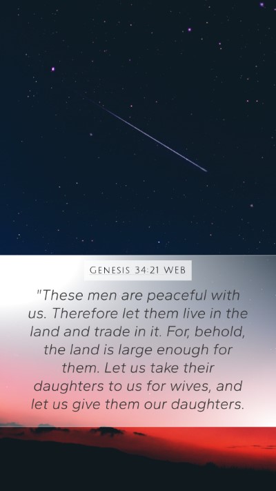 Genesis 34:21 WEB Mobile Phone Wallpaper - 