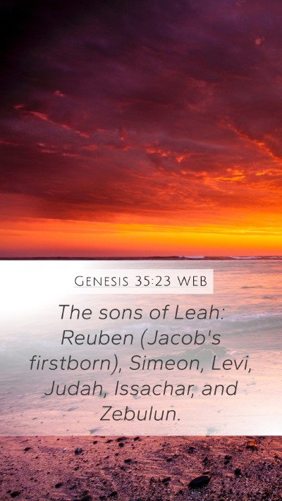 Genesis 35:23 WEB Bible Verse Image