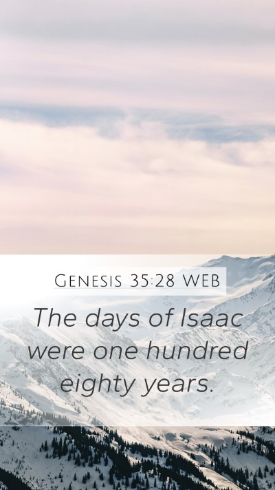 Genesis 35:28 WEB Bible Verse Image