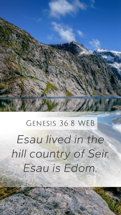 Genesis 36:8 WEB Bible Verse Image