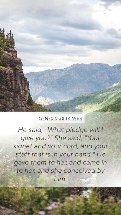 Genesis 38:18 WEB Bible Verse Image