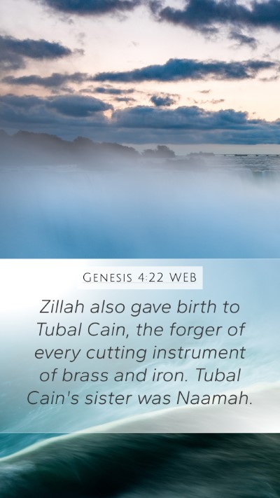 Genesis 4:22 WEB Bible Verse Image