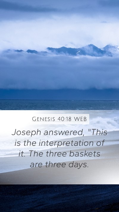 Genesis 40:18 WEB Bible Verse Image