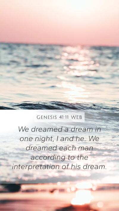 Genesis 41:11 WEB Bible Verse Image