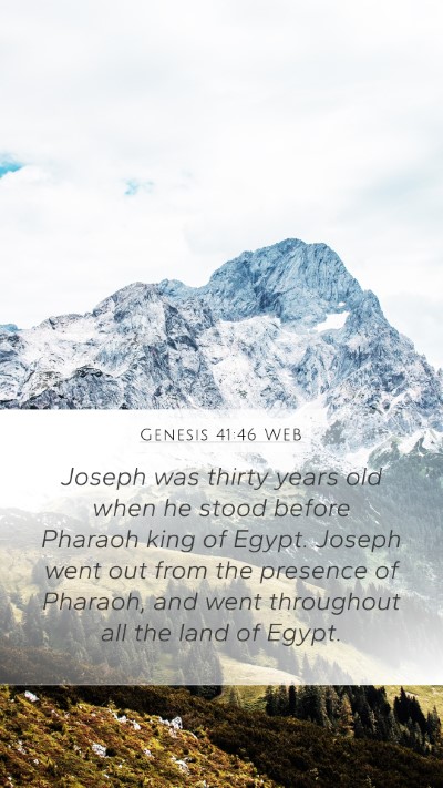 Genesis 41:46 WEB Bible Verse Image
