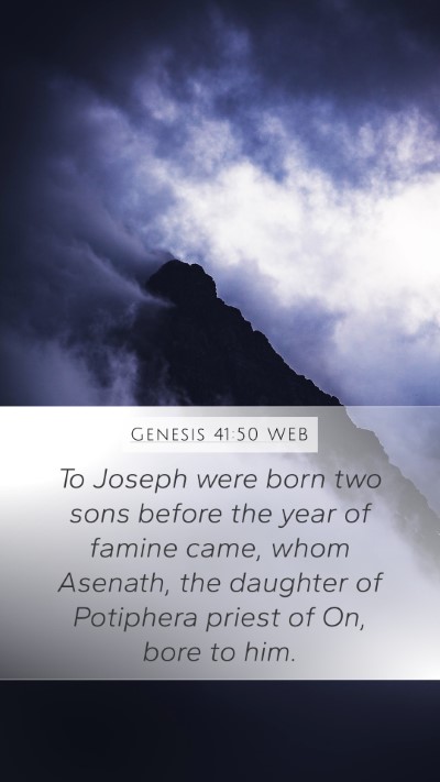 Genesis 41:50 WEB Bible Verse Image