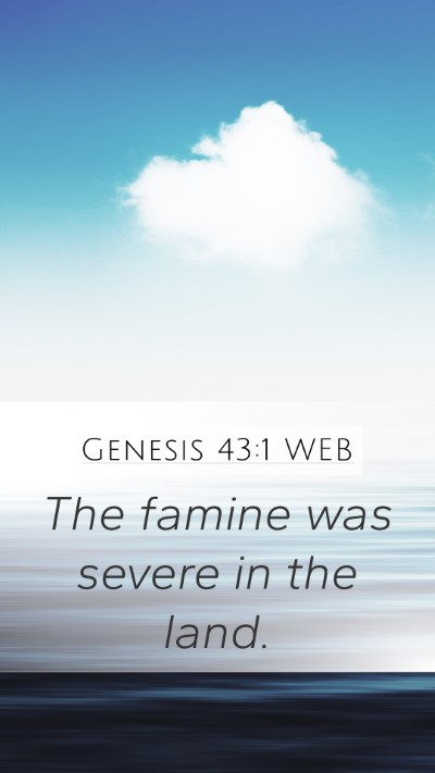 Genesis 43:1 WEB Bible Verse Image