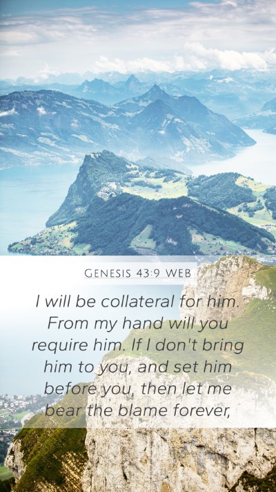 Genesis 43:9 WEB Bible Verse Image