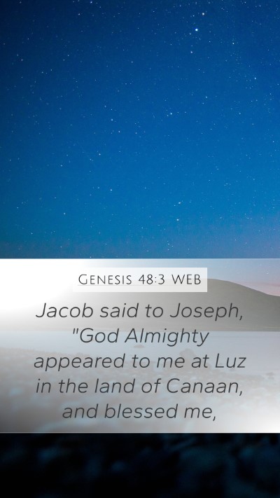 Genesis 48:3 WEB Bible Verse Image