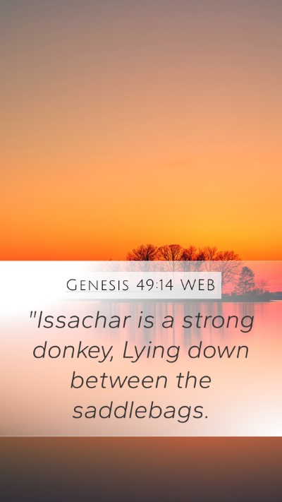 Genesis 49:14 WEB Bible Verse Image