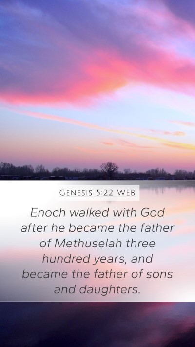 Genesis 5:22 WEB Bible Verse Image