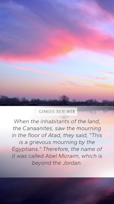 Genesis 50:11 WEB Bible Verse Image