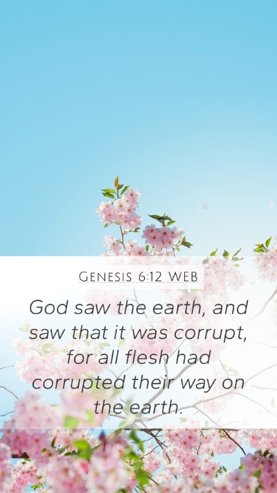 Genesis 6:12 WEB Bible Verse Image