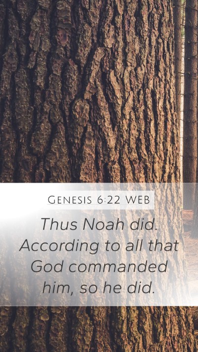 Genesis 6:22 WEB Bible Verse Image