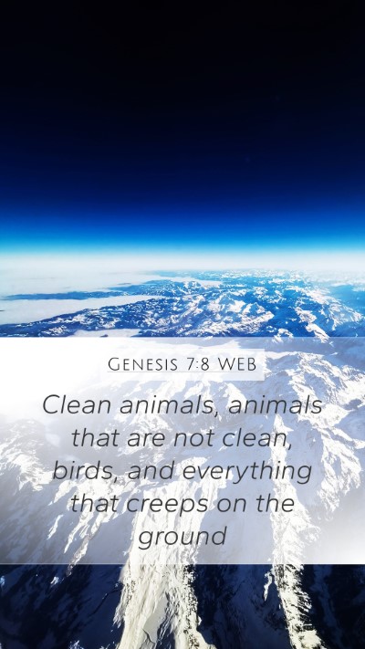 Genesis 7:8 WEB Bible Verse Image