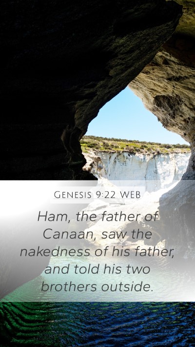 Genesis 9:22 WEB Bible Verse Image