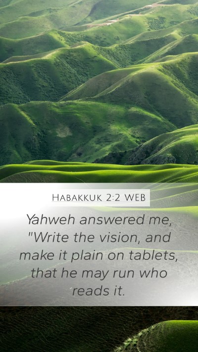 Habakkuk 2:2 WEB Bible Verse Image