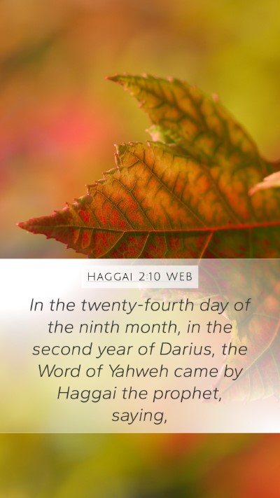 Haggai 2:10 WEB Bible Verse Image