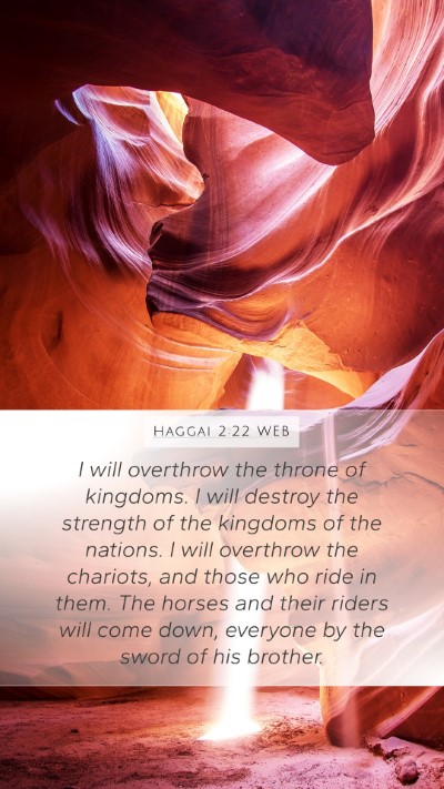 Haggai 2:22 WEB Bible Verse Image