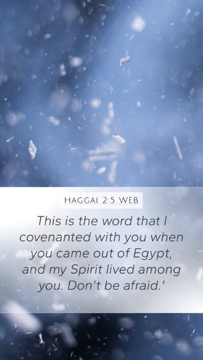 Haggai 2:5 WEB Mobile Phone Wallpaper - This is the word that I covenanted with you when - Mobile Bible Verse Wallpaper