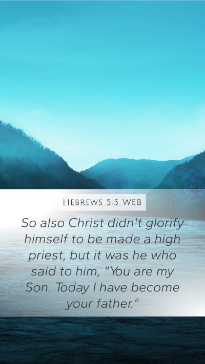 Hebrews 5:5 WEB Bible Verse Image